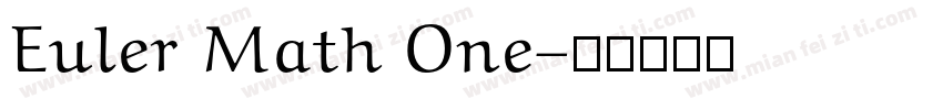 Euler Math One字体转换